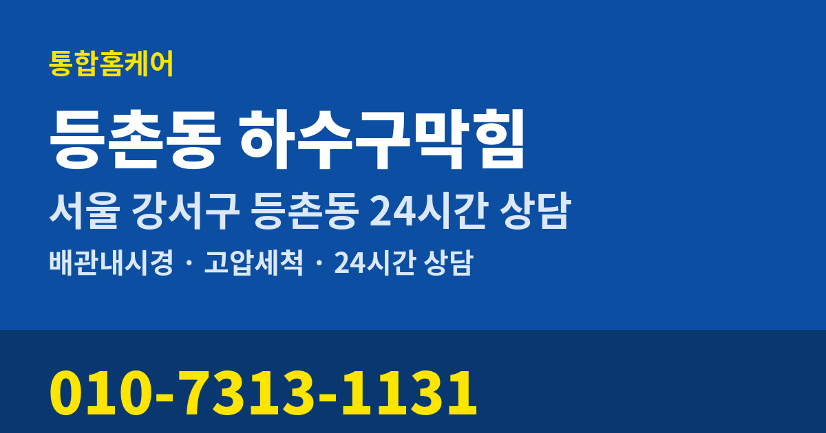 등촌동 하수구막힘 통합홈케어 010-7313-1131