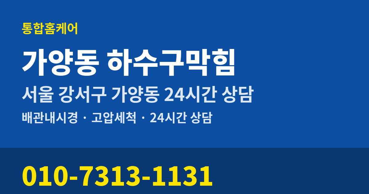 가양동 하수구막힘 통합홈케어 010-7313-1131